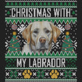 Ugly Sweater Christmas with My Labrador Retriever - Women's V-Neck Long Sleeve T-Shirt