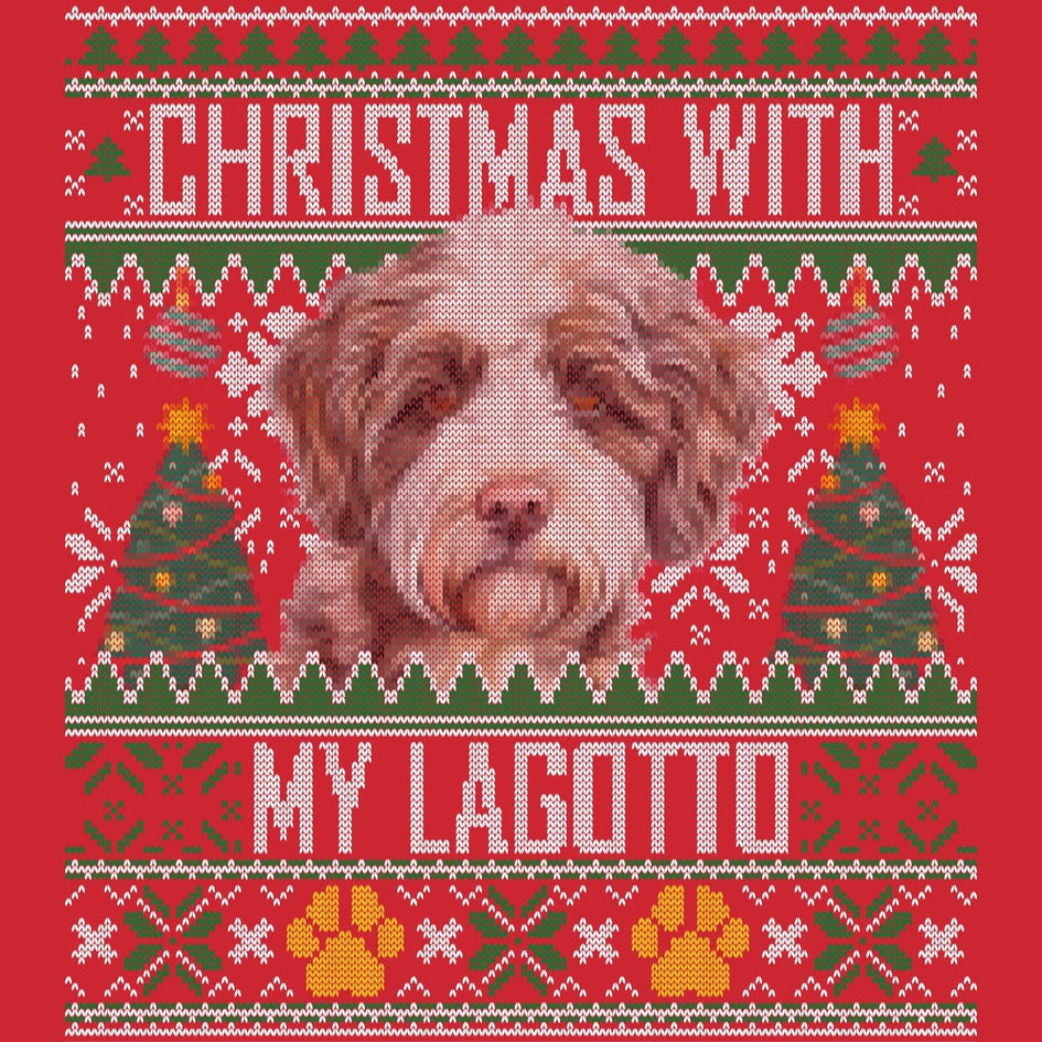 Ugly Sweater Christmas with My Lagotto Romagnolo - Adult Unisex Long Sleeve T-Shirt