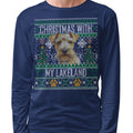 Ugly Sweater Christmas with My Lakeland Terrier - Adult Unisex Long Sleeve T-Shirt
