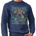 Ugly Sweater Christmas with My Lakeland Terrier - Adult Unisex Crewneck Sweatshirt