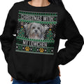 Ugly Sweater Christmas with My Lowchen - Adult Unisex Crewneck Sweatshirt