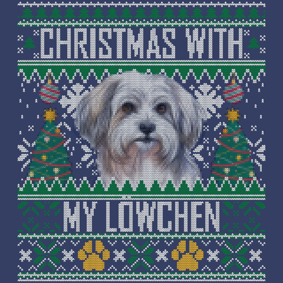 Ugly Sweater Christmas with My Lowchen - Adult Unisex Crewneck Sweatshirt