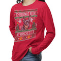 Ugly Christmas Sweater with My Manchester Terrier - Adult Unisex Long Sleeve T-Shirt