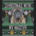 Ugly Sweater Christmas with My Mastiff - Women's V-Neck Long Sleeve T-Shirt