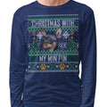 Ugly Sweater Christmas with My Miniature Pinscher - Adult Unisex Long Sleeve T-Shirt