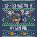 Ugly Sweater Christmas with My Miniature Pinscher - Adult Unisex Crewneck Sweatshirt