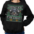 Ugly Sweater Christmas with My Miniature Schnauzer - Adult Unisex Crewneck Sweatshirt