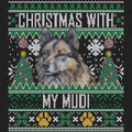 Ugly Sweater Christmas with My Mudi - Women's V-Neck Long Sleeve T-Shirt