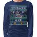 Ugly Sweater Christmas with My Mudi - Adult Unisex Long Sleeve T-Shirt
