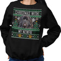 Ugly Sweater Christmas with My Newfoundland - Adult Unisex Crewneck Sweatshirt