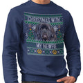 Ugly Sweater Christmas with My Newfoundland - Adult Unisex Crewneck Sweatshirt