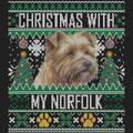 Ugly Sweater Christmas with My Norfolk Terrier - Women's V-Neck Long Sleeve T-Shirt