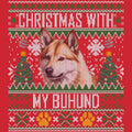 Ugly Sweater Christmas with My Norwegian Buhund - Adult Unisex Long Sleeve T-Shirt