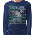 Ugly Sweater Christmas with My Norwegian Buhund - Adult Unisex Long Sleeve T-Shirt