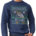 Ugly Sweater Christmas with My Norwegian Buhund - Adult Unisex Crewneck Sweatshirt