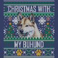 Ugly Sweater Christmas with My Norwegian Buhund - Adult Unisex Crewneck Sweatshirt