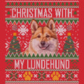 Ugly Sweater Christmas with My Norwegian Lundehund - Adult Unisex Long Sleeve T-Shirt