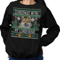 Ugly Sweater Christmas with My Norwegian Lundehund - Adult Unisex Crewneck Sweatshirt