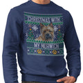 Ugly Sweater Christmas with My Norwich Terrier - Adult Unisex Crewneck Sweatshirt