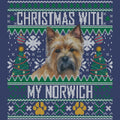 Ugly Sweater Christmas with My Norwich Terrier - Adult Unisex Crewneck Sweatshirt