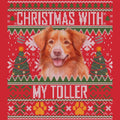 Ugly Sweater Christmas with My Nova Scotia Duck Tolling Retriever - Adult Unisex Long Sleeve T-Shirt
