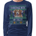 Ugly Sweater Christmas with My Nova Scotia Duck Tolling Retriever - Adult Unisex Long Sleeve T-Shirt