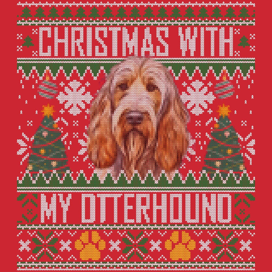 Ugly Sweater Christmas with My Otterhound - Adult Unisex Long Sleeve T-Shirt