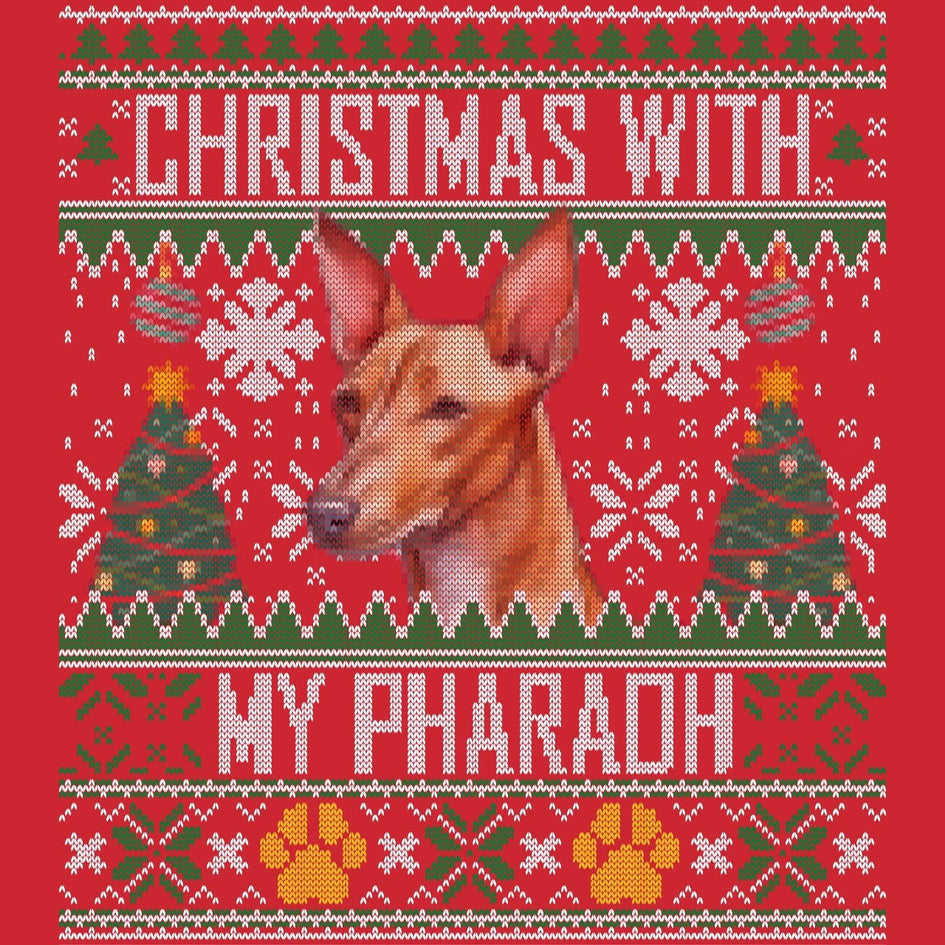 Ugly Sweater Christmas with My Pharaoh Hound - Adult Unisex Long Sleeve T-Shirt