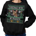 Ugly Sweater Christmas with My Pharaoh Hound - Adult Unisex Crewneck Sweatshirt