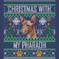 Ugly Sweater Christmas with My Pharaoh Hound - Adult Unisex Crewneck Sweatshirt