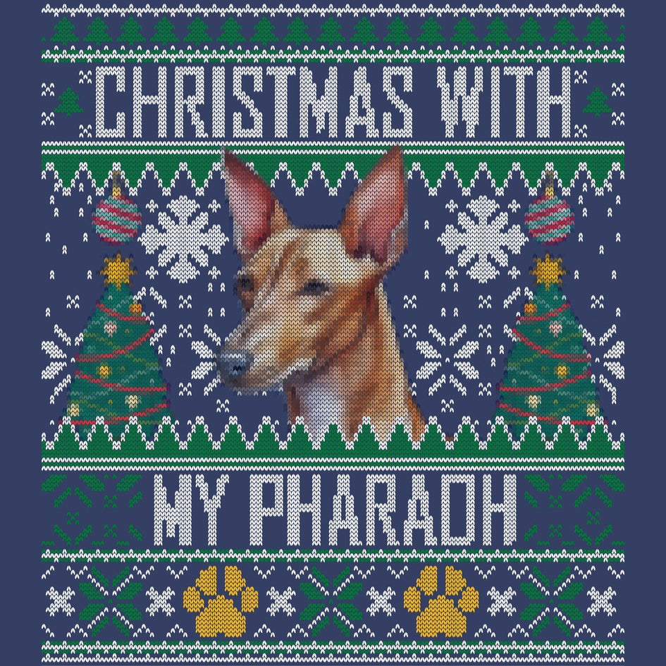 Ugly Sweater Christmas with My Pharaoh Hound - Adult Unisex Crewneck Sweatshirt