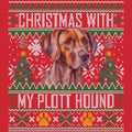 Ugly Sweater Christmas with My Plott Hound - Adult Unisex Long Sleeve T-Shirt