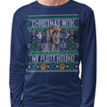 Ugly Sweater Christmas with My Plott Hound - Adult Unisex Long Sleeve T-Shirt