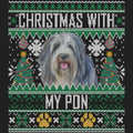 Ugly Sweater Christmas with My Polish Lowland Sheepdog - Women's V-Neck Long Sleeve T-Shirt