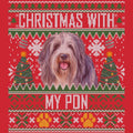 Ugly Sweater Christmas with My Polish Lowland Sheepdog - Adult Unisex Long Sleeve T-Shirt