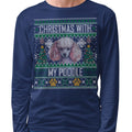 Ugly Sweater Christmas with My Poodle - Adult Unisex Long Sleeve T-Shirt