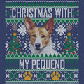 Ugly Sweater Christmas with My Portuguese Podengo Pequeno - Adult Unisex Crewneck Sweatshirt