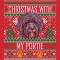 Ugly Sweater Christmas with My Portuguese Water Dog - Adult Unisex Long Sleeve T-Shirt