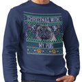 Ugly Sweater Christmas with My Pug - Adult Unisex Crewneck Sweatshirt