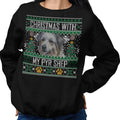 Ugly Sweater Christmas with My Pyrenean Shepherd - Adult Unisex Crewneck Sweatshirt