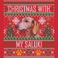 Ugly Sweater Christmas with My Saluki - Adult Unisex Long Sleeve T-Shirt