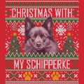 Ugly Sweater Christmas with My Schipperke - Adult Unisex Long Sleeve T-Shirt