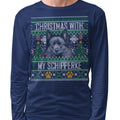 Ugly Sweater Christmas with My Schipperke - Adult Unisex Long Sleeve T-Shirt