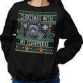 Ugly Sweater Christmas with My Schipperke - Adult Unisex Crewneck Sweatshirt
