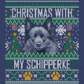 Ugly Sweater Christmas with My Schipperke - Adult Unisex Crewneck Sweatshirt