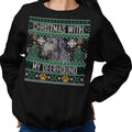 Ugly Sweater Christmas with My Scottish Deerhound - Adult Unisex Crewneck Sweatshirt