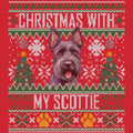 Ugly Sweater Christmas with My Scottish Terrier - Adult Unisex Long Sleeve T-Shirt