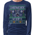 Ugly Sweater Christmas with My Scottish Terrier - Adult Unisex Long Sleeve T-Shirt