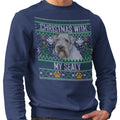 Ugly Sweater Christmas with My Sealyham Terrier - Adult Unisex Crewneck Sweatshirt