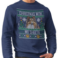 Ugly Sweater Christmas with My Shetland Sheepdog - Adult Unisex Crewneck Sweatshirt